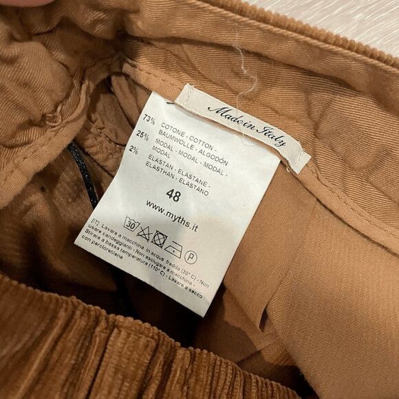 Myths Mens Brown High Rise Boot Cut Corduroy Pants Size 48 - Picture 9 of 10